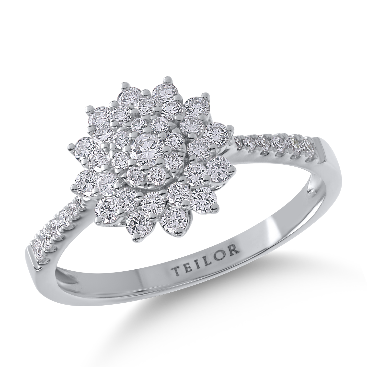 White gold ring with 0.56ct diamonds