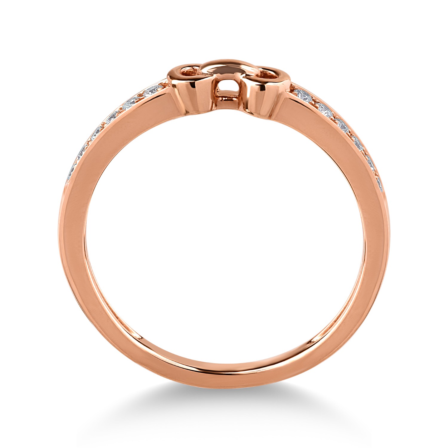 Rose gold ring with 0.11ct diamonds