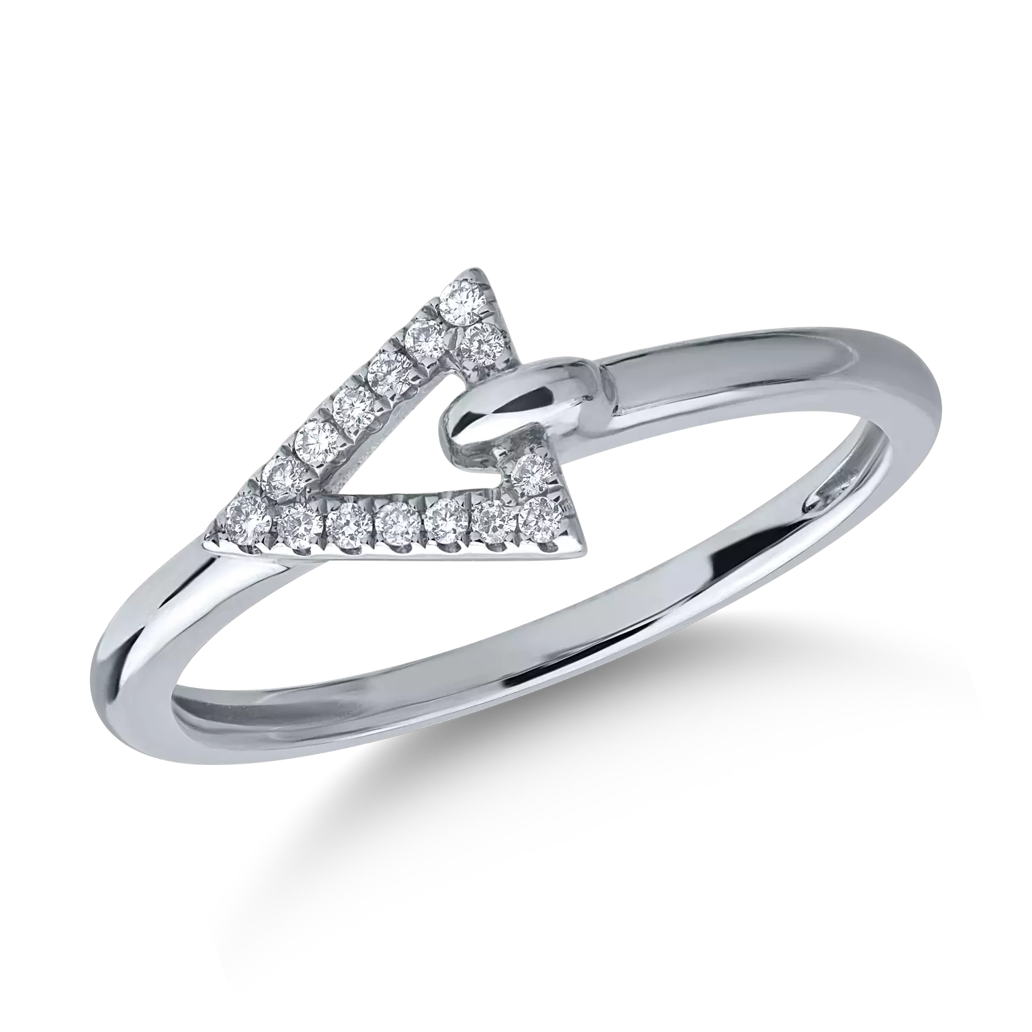 Fehérarany gyűrű 0.06ct gyémántokkal