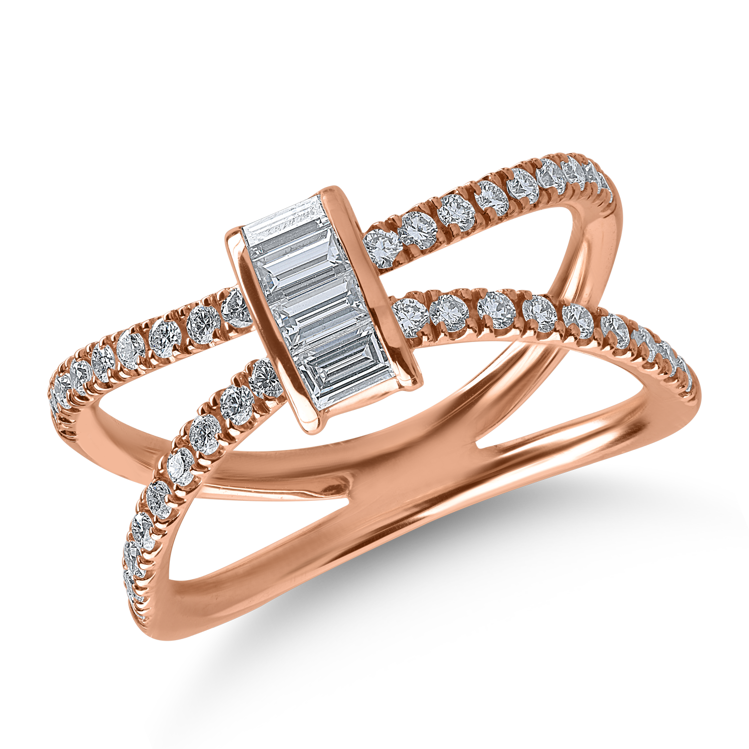 Rose gold ring with 0.64ct diamonds