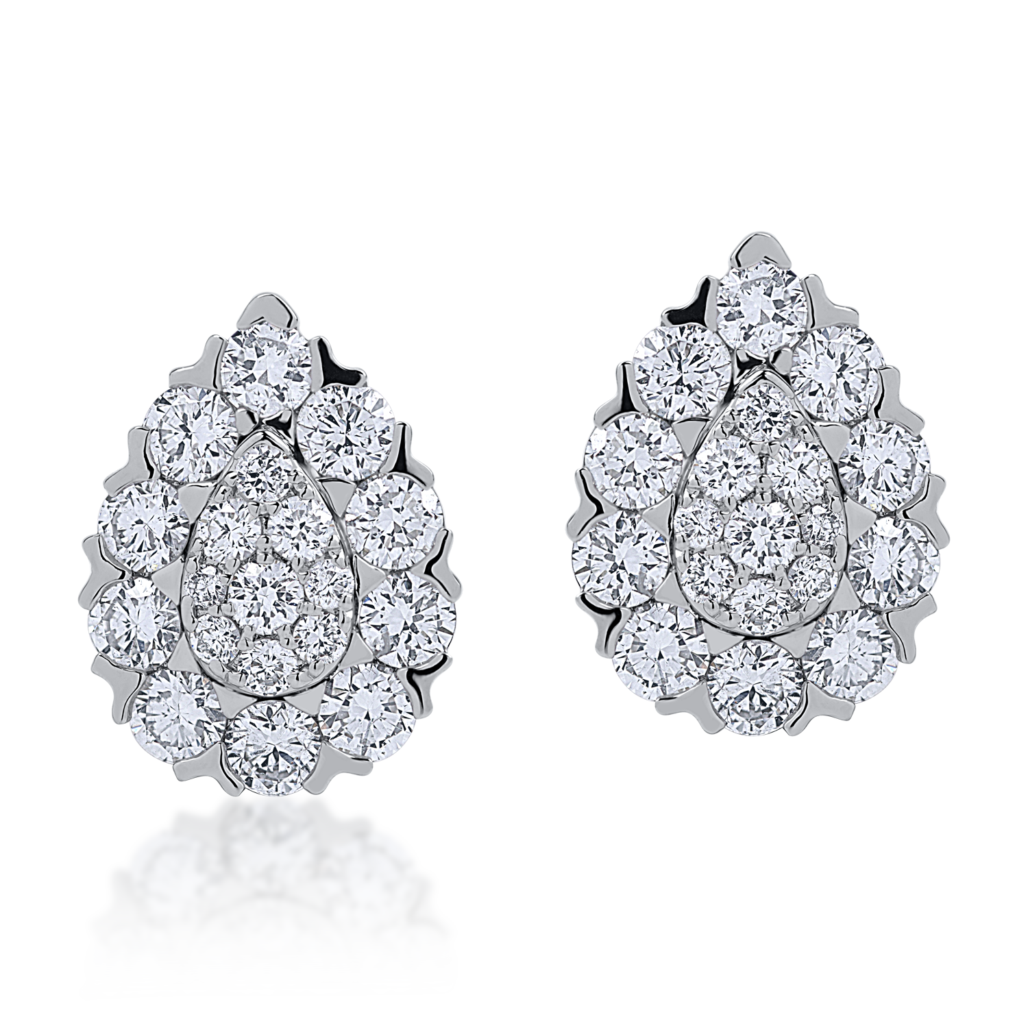 White gold earrings with 0.95ct diamonds