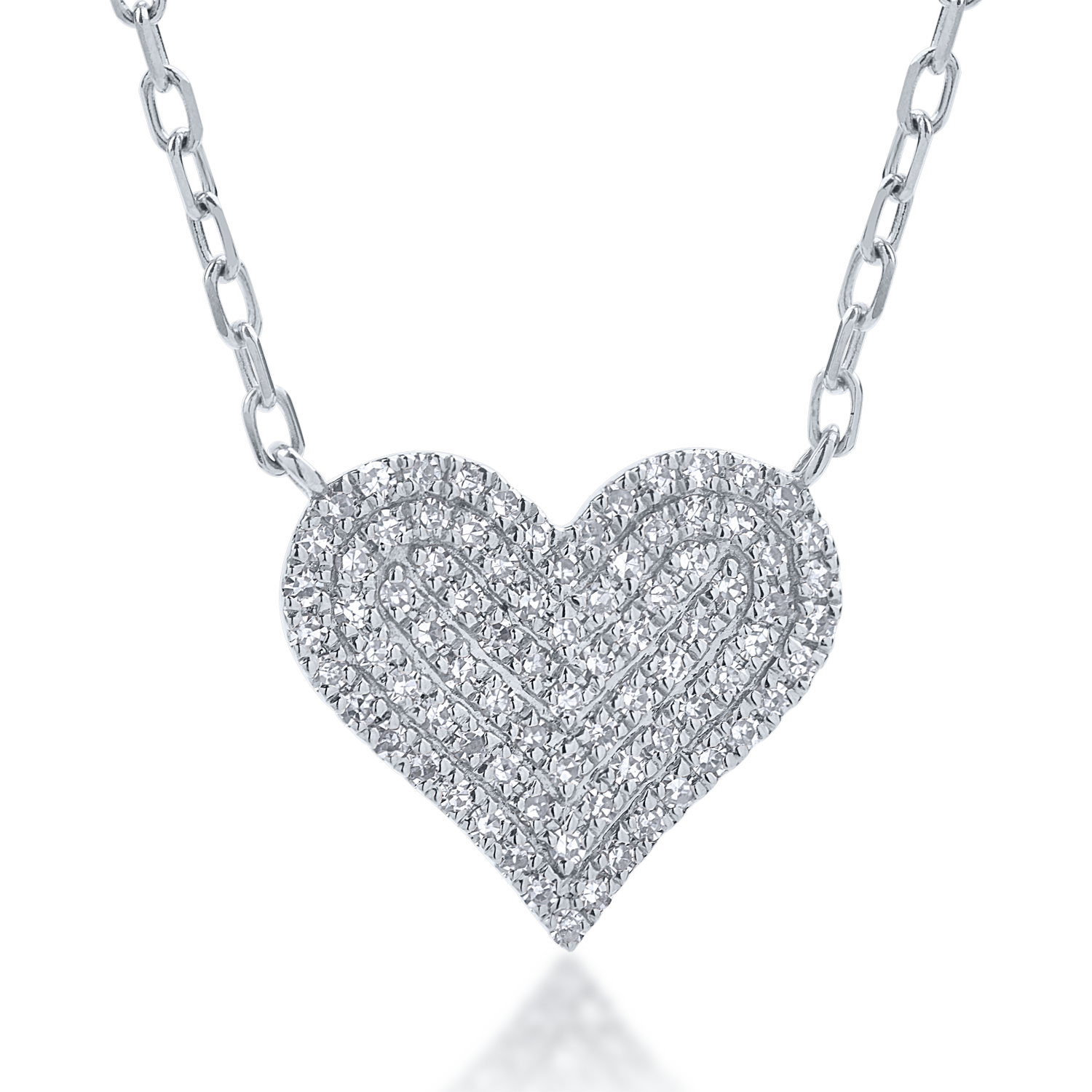 White gold pendant necklace with 0.17ct diamonds