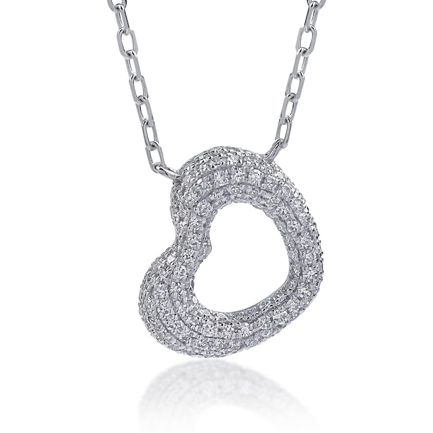 White gold pendant necklace with 0.25ct diamonds