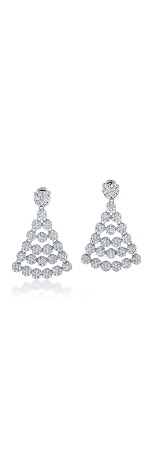 White gold earrings with 3.88ct diamonds
