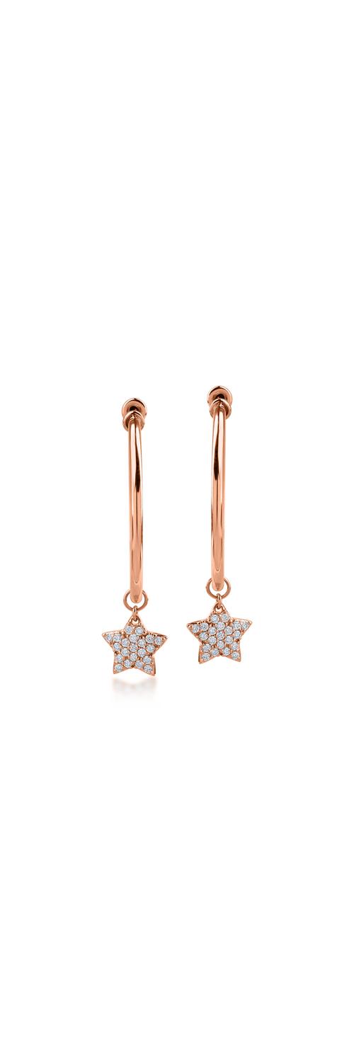 Rose gold earrings with 0.36ct diamonds