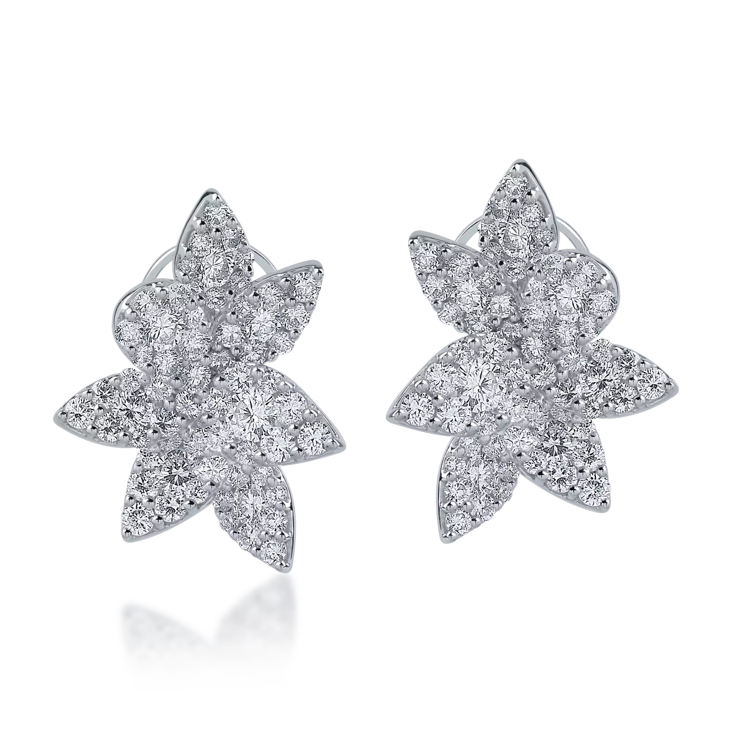 Fehérarany fülbevaló 3.4ct gyémántokkal