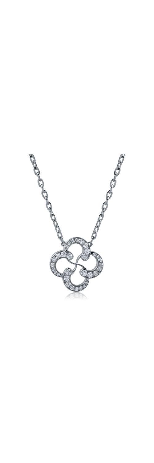 White gold pendant necklace with 0.55ct diamonds