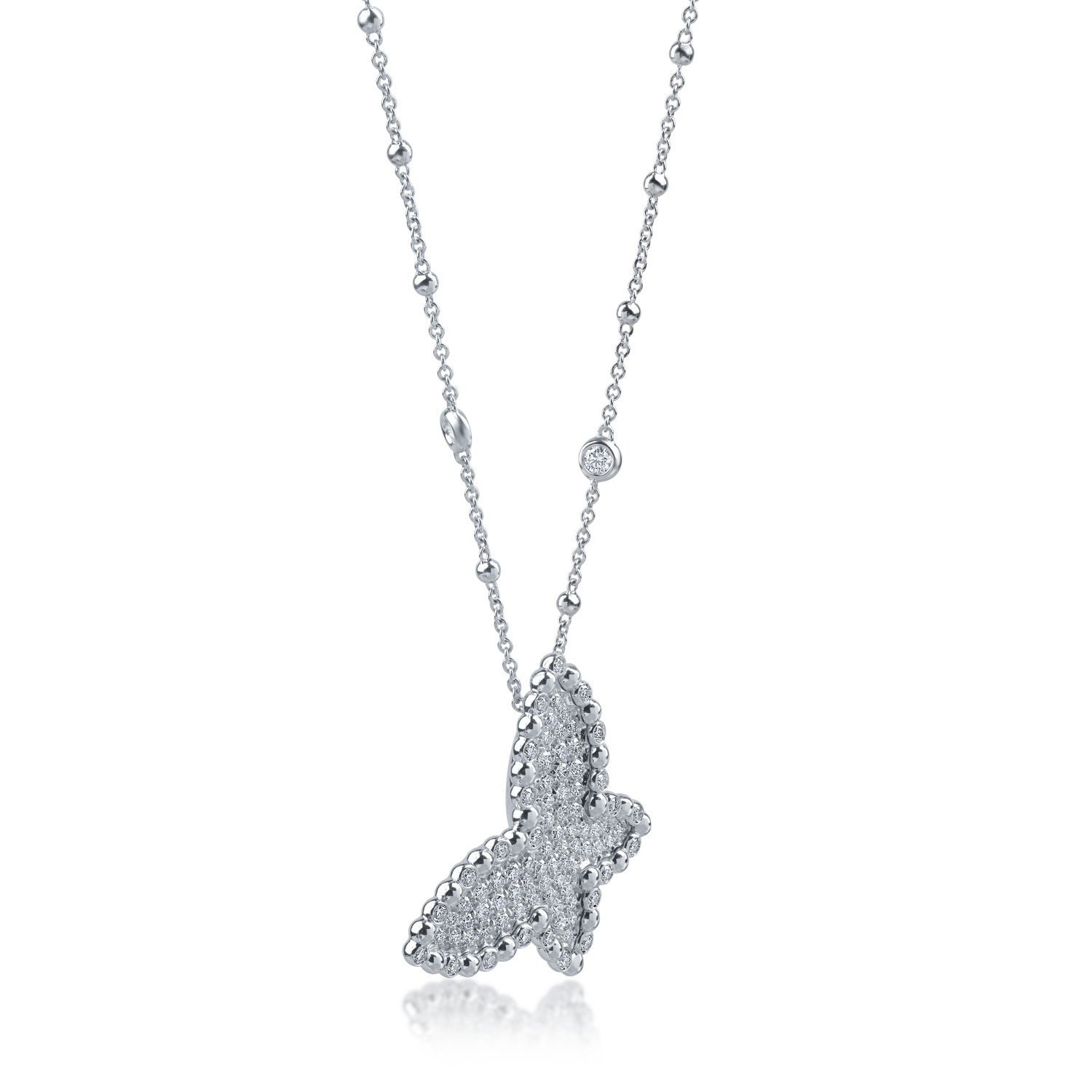 White gold pendant necklace with 2.38ct diamonds