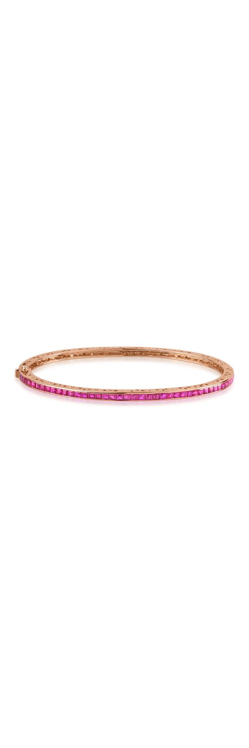 Rose gold bracelet with 3.25ct rubies