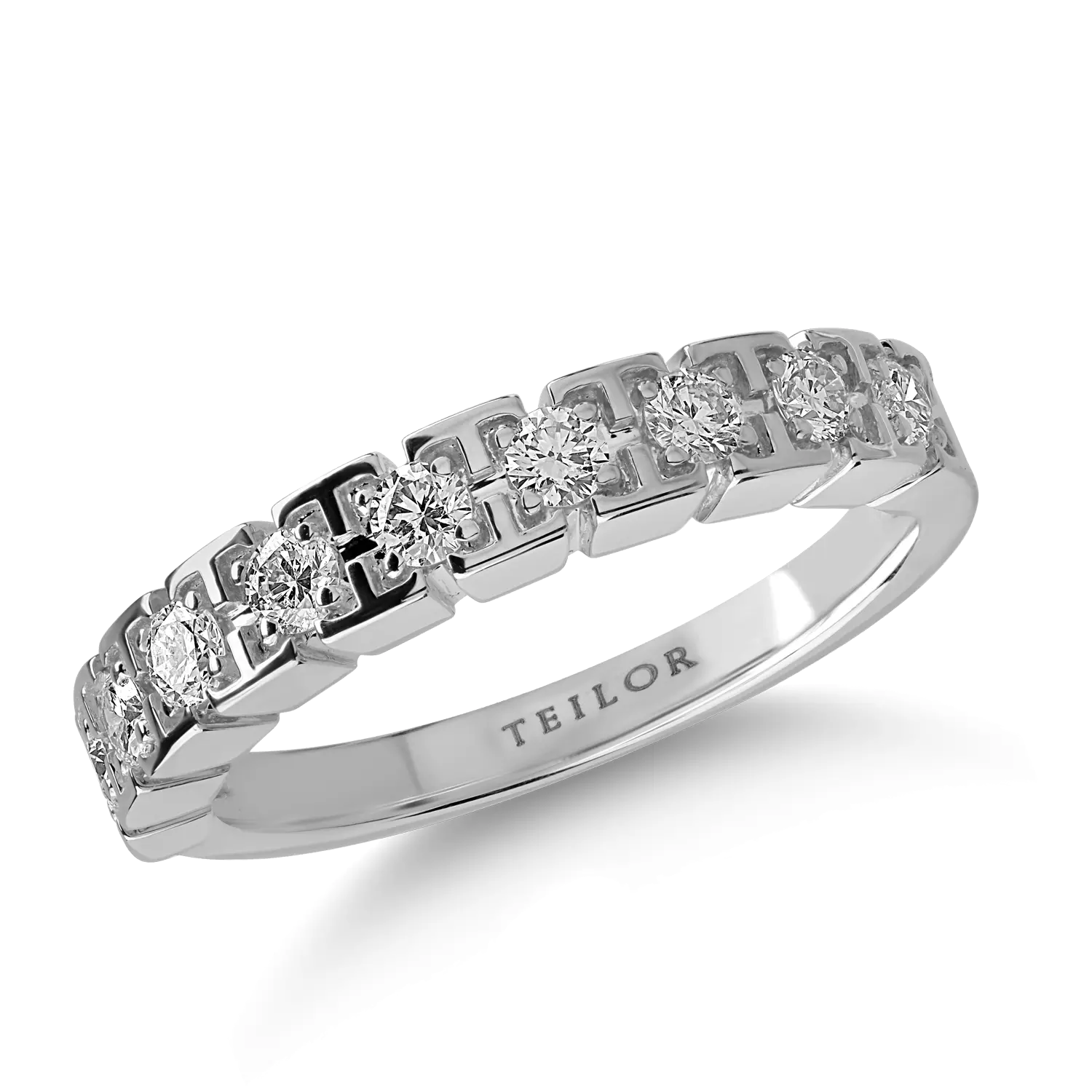 Half eternity ring in white gold with 0.38ct diamonds