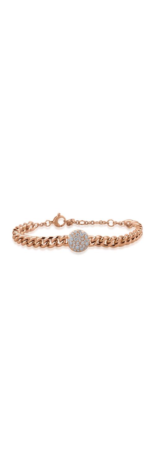 Rose gold bracelet with 0.62ct diamonds