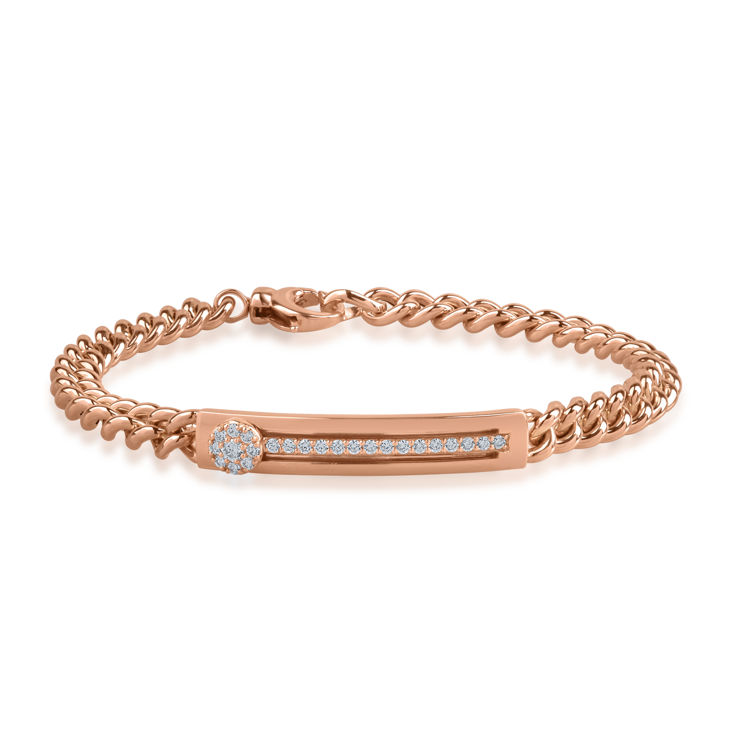 Rose gold bracelet with 0.3ct diamonds