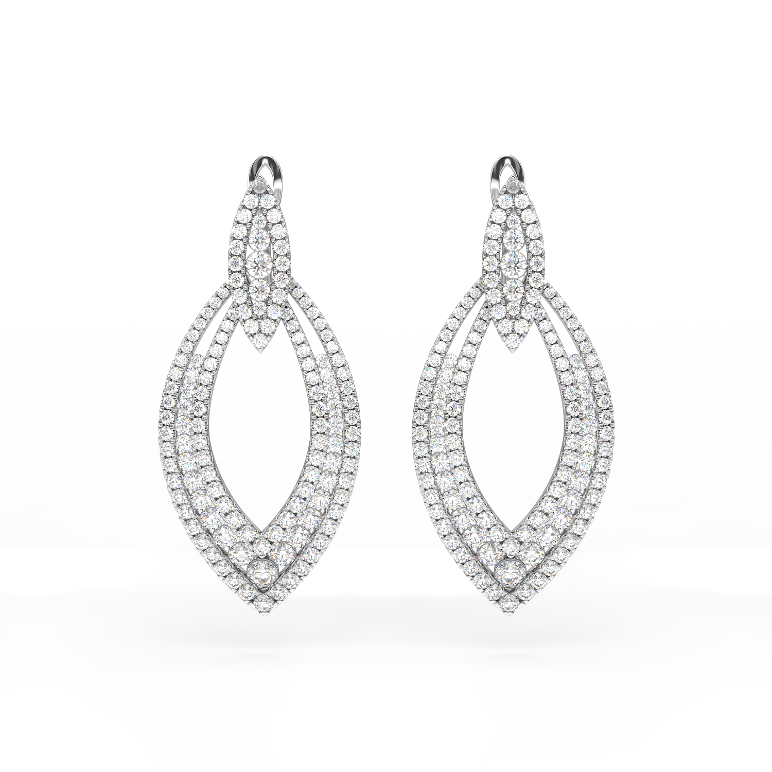 White gold earrings with 2.6ct diamonds