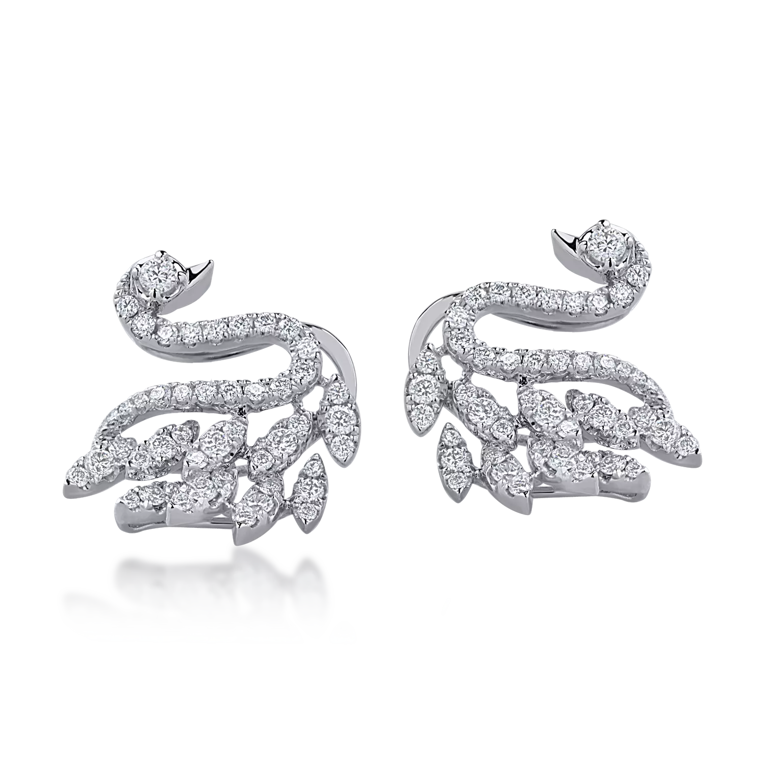 White gold earrings with 0.58ct diamonds