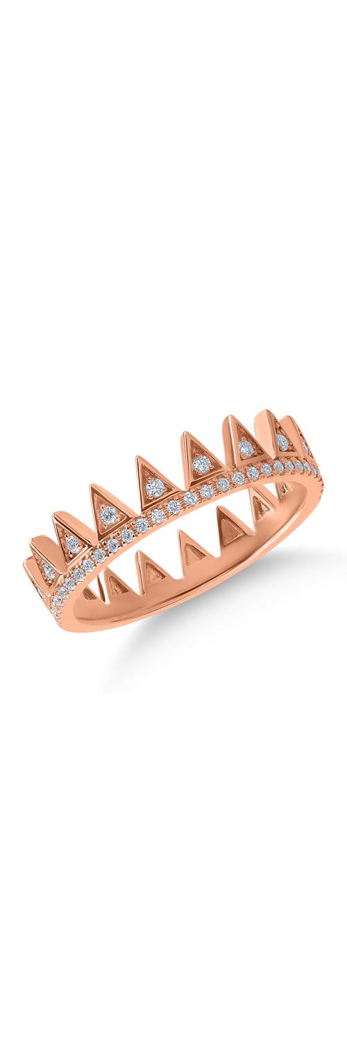 Rose gold ring with 0.17ct diamonds