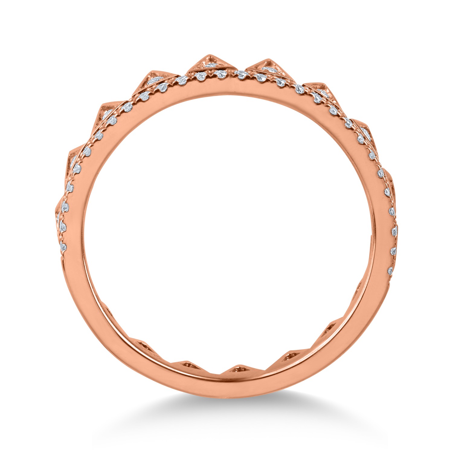Rose gold ring with 0.17ct diamonds