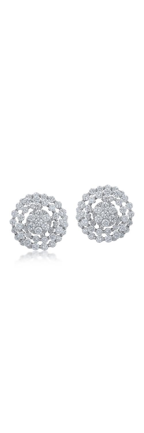 White gold earrings with 1.96ct diamonds