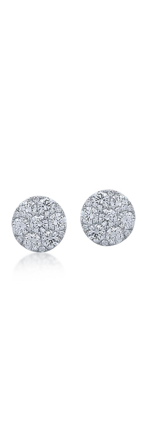 White gold earrings with 1.27ct diamonds
