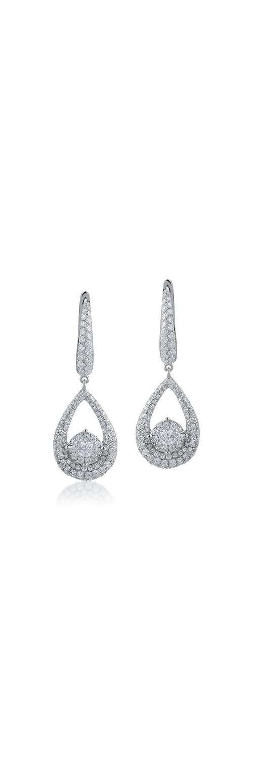 White gold earrings with 2.04ct diamonds