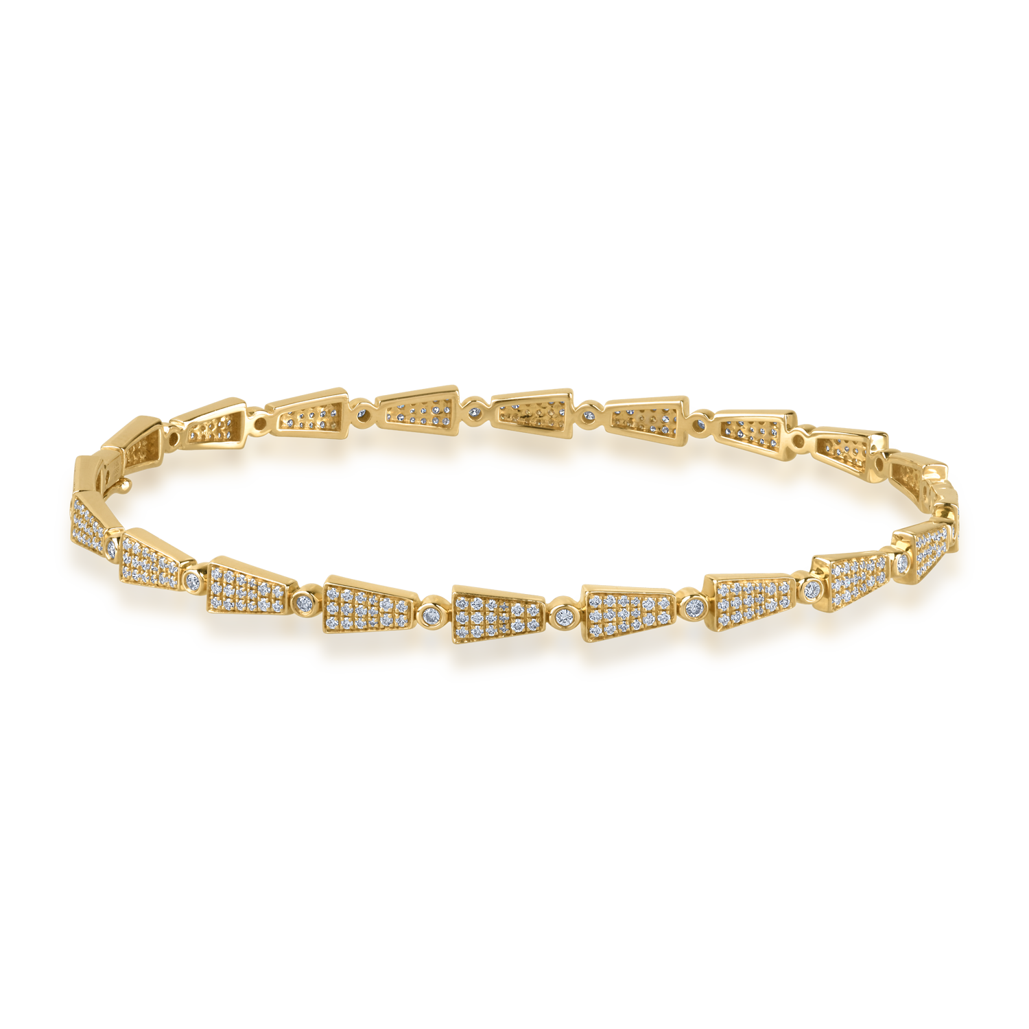 Yellow gold bracelet with 1.1ct diamonds