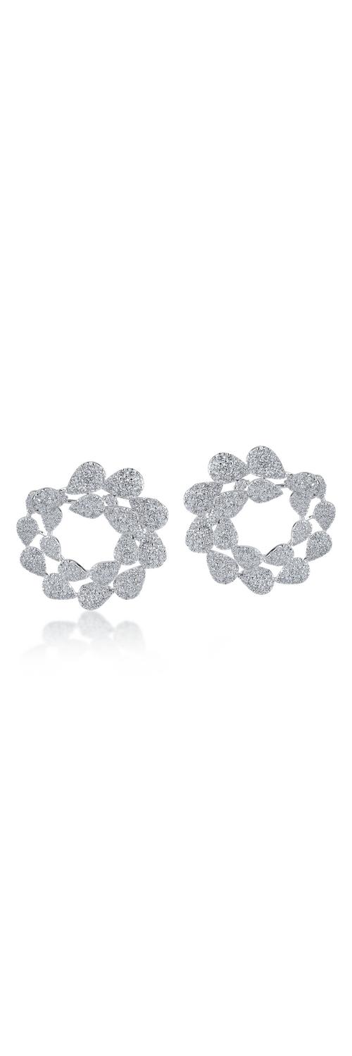 White gold earrings with 2.3ct diamonds
