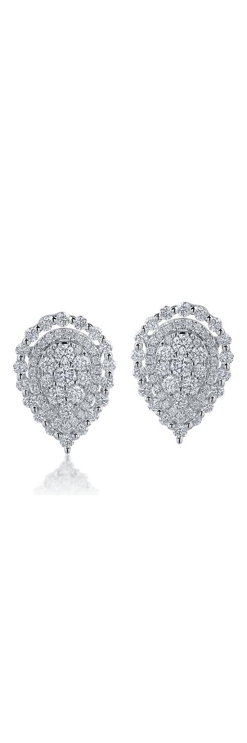 White gold earrings with 0.86ct diamonds