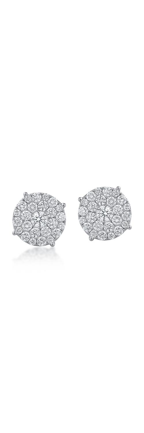 White gold earrings with 1.31ct diamonds
