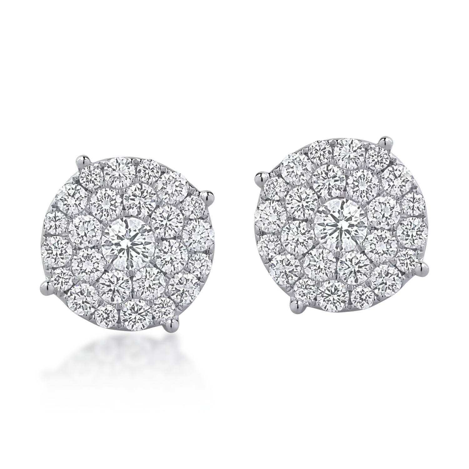 White gold earrings with 1.31ct diamonds