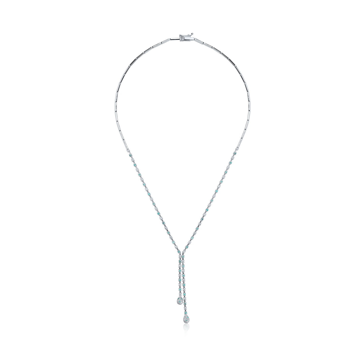 White gold necklace with 1ct topazes and 0.94ct diamonds