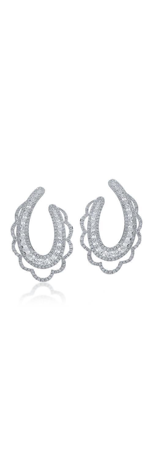 White gold earrings with 2.49ct diamonds