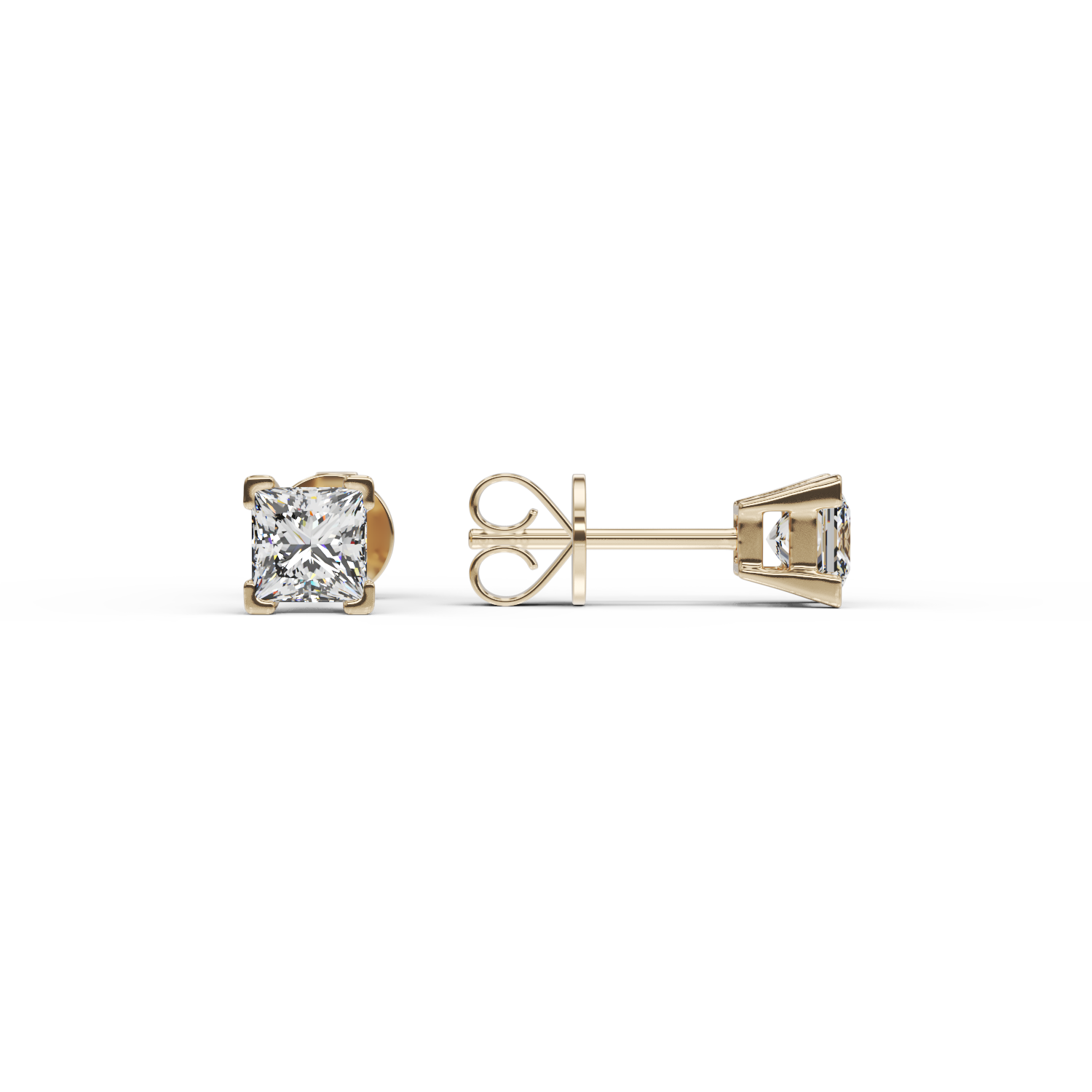 Yellow gold earrings with 0.32ct diamonds