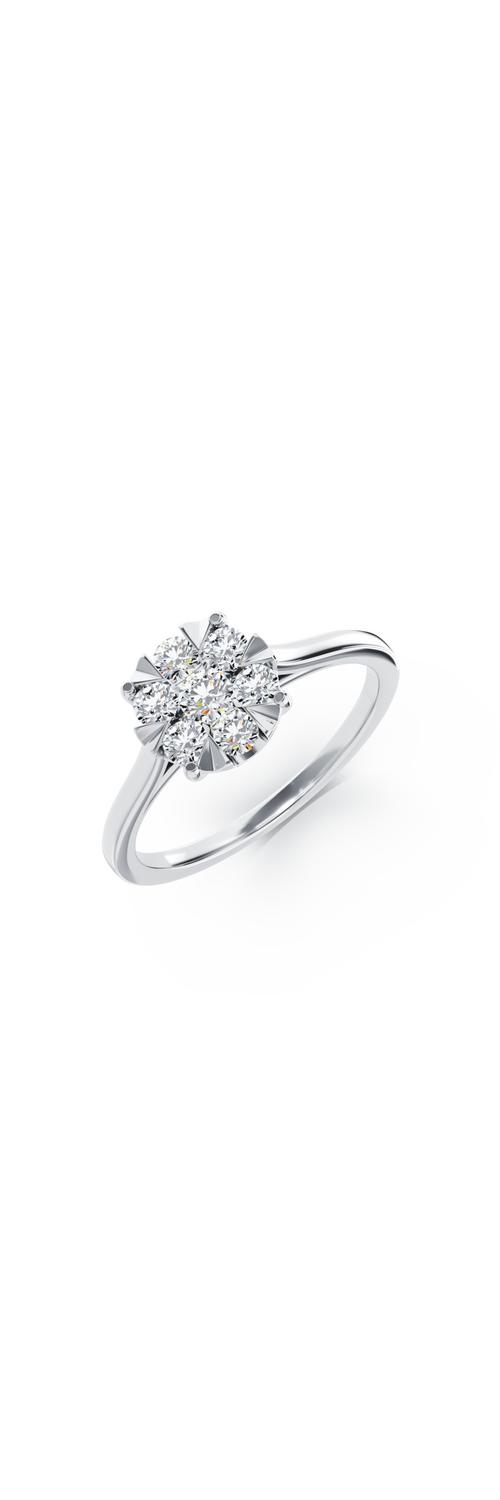 White gold engagement ring with 0.35ct diamonds