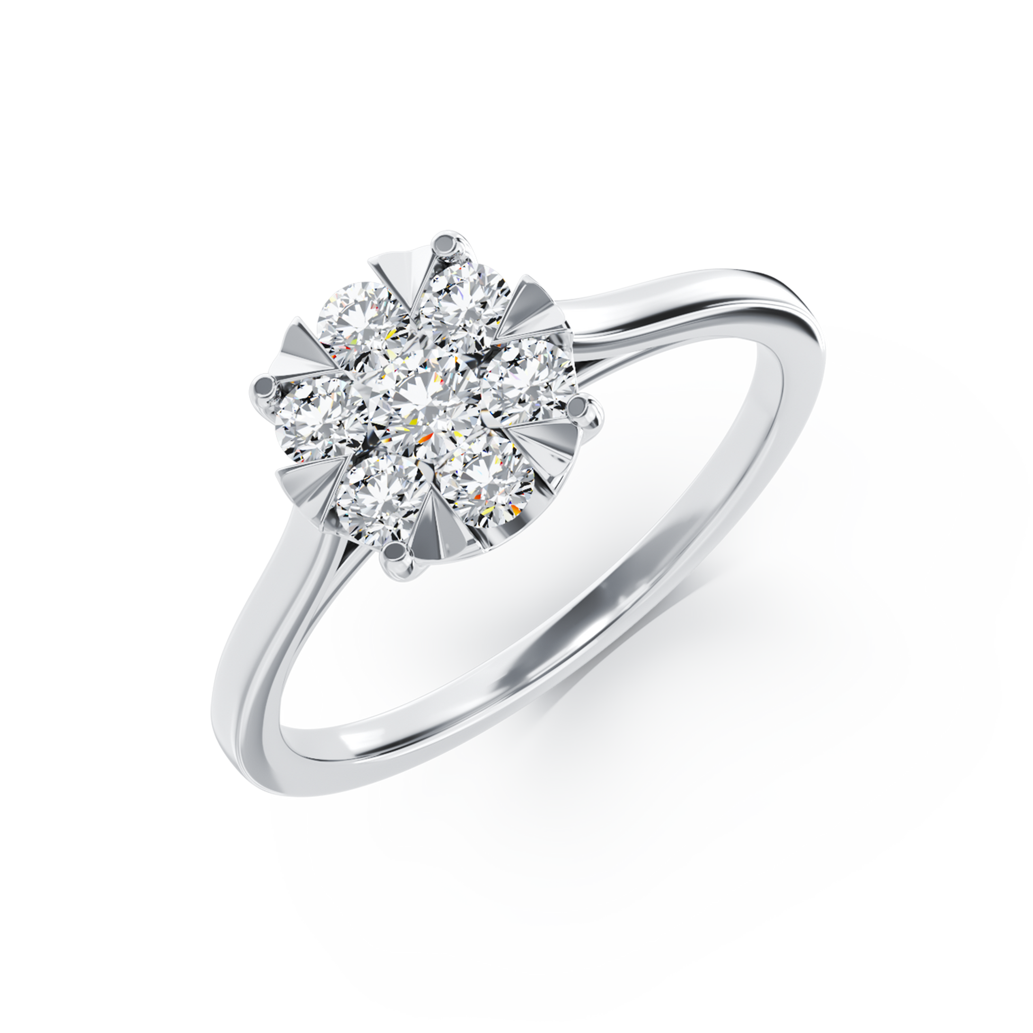 Fehérarany eljegyzési gyűrű 0.35ct gyémántokkal