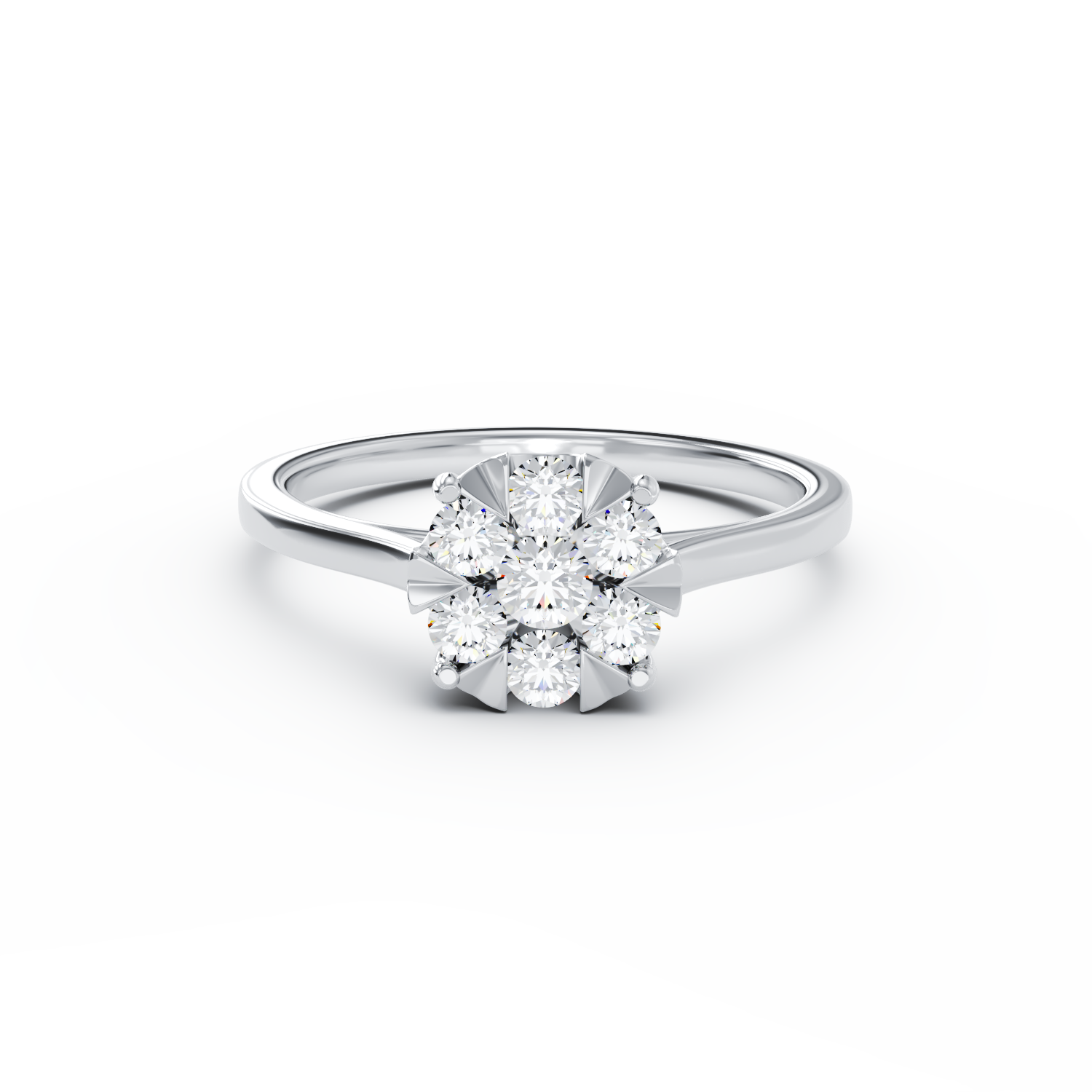 Fehérarany eljegyzési gyűrű 0.35ct gyémántokkal