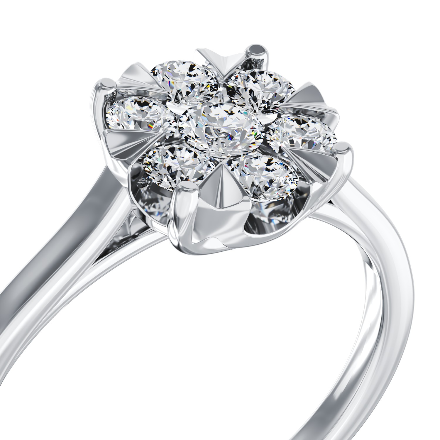 White gold engagement ring with 0.35ct diamonds