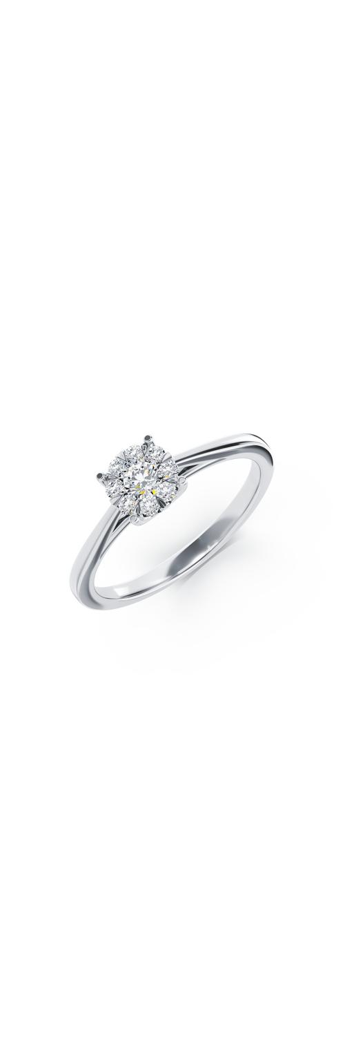 White gold engagement ring with 0.20ct diamonds