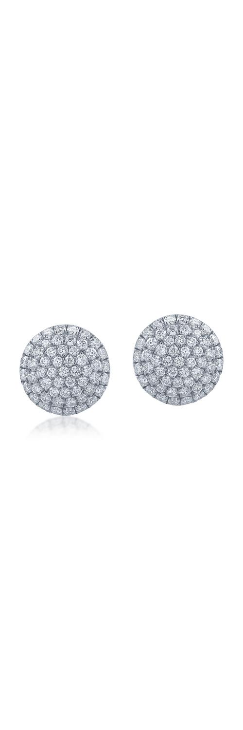 White gold earrings with 1.01ct diamonds