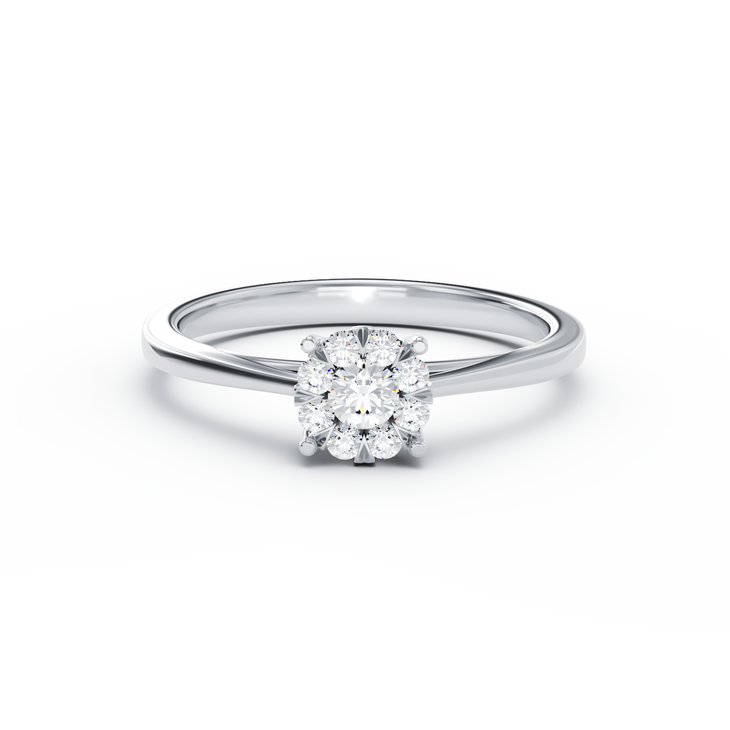 Fehérarany eljegyzési gyűrű 0.25ct gyémántokkal