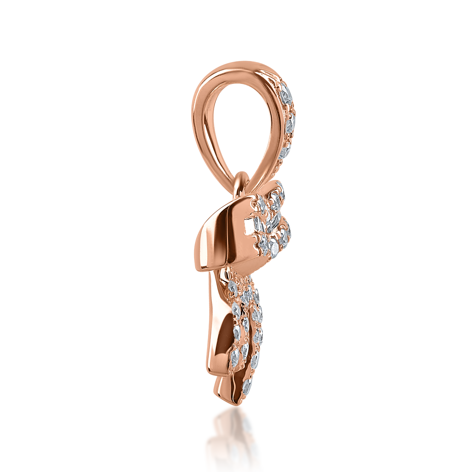 Rose gold pendant with 0.18ct diamonds