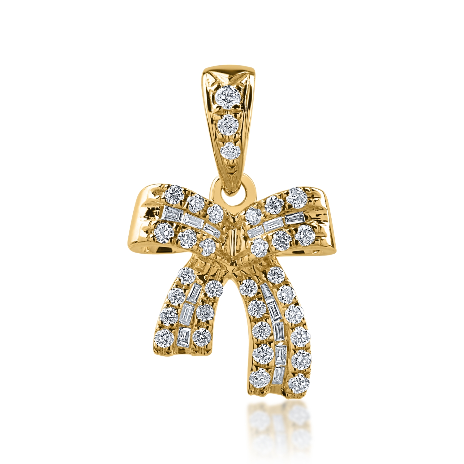 Pandantiv din aur galben cu diamante de 0.18ct