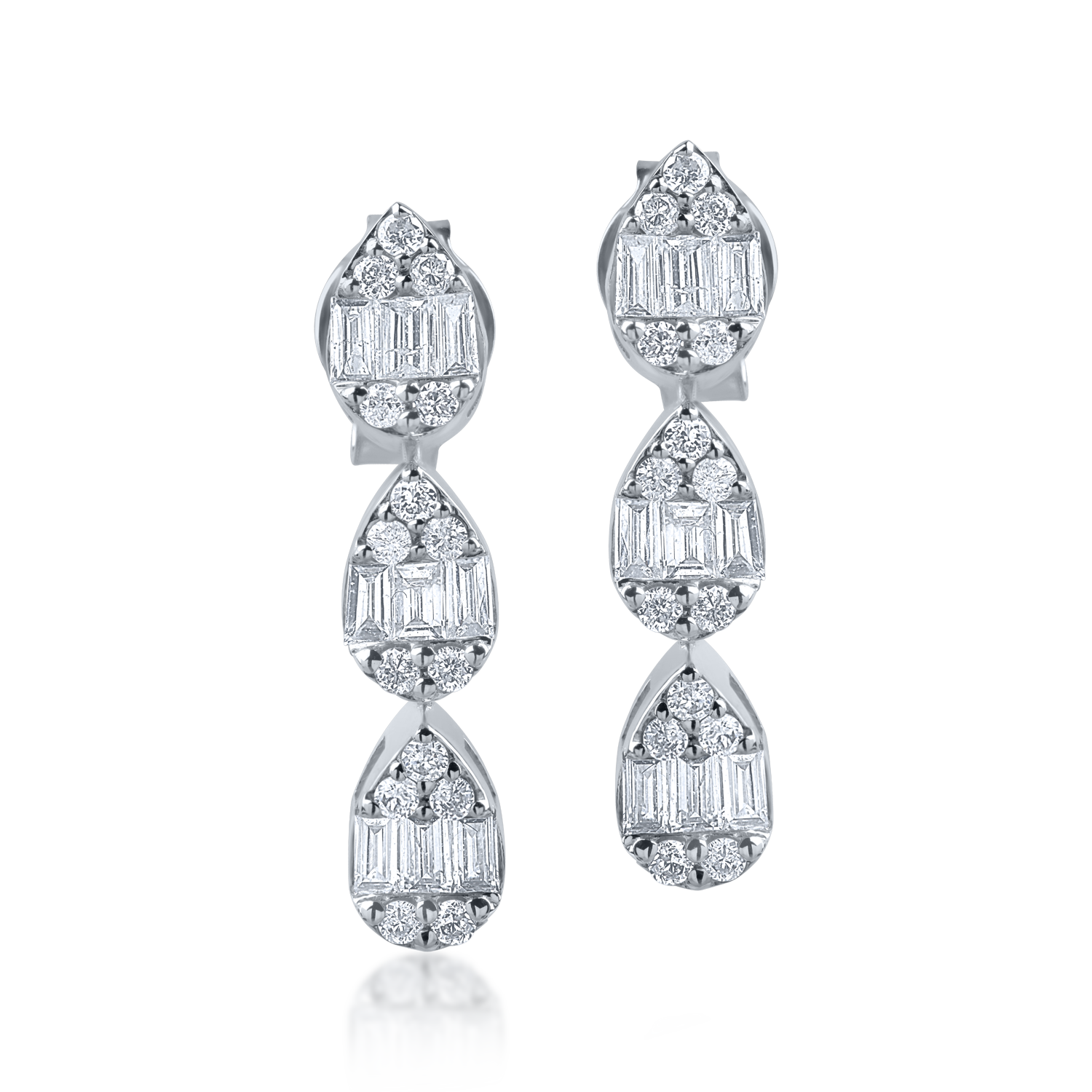White gold earrings with 0.44ct diamonds