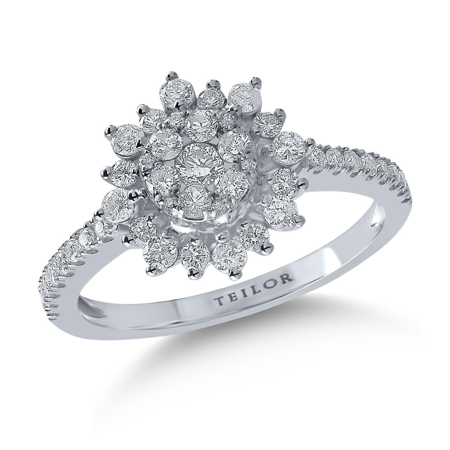 White gold ring with 0.53ct diamonds