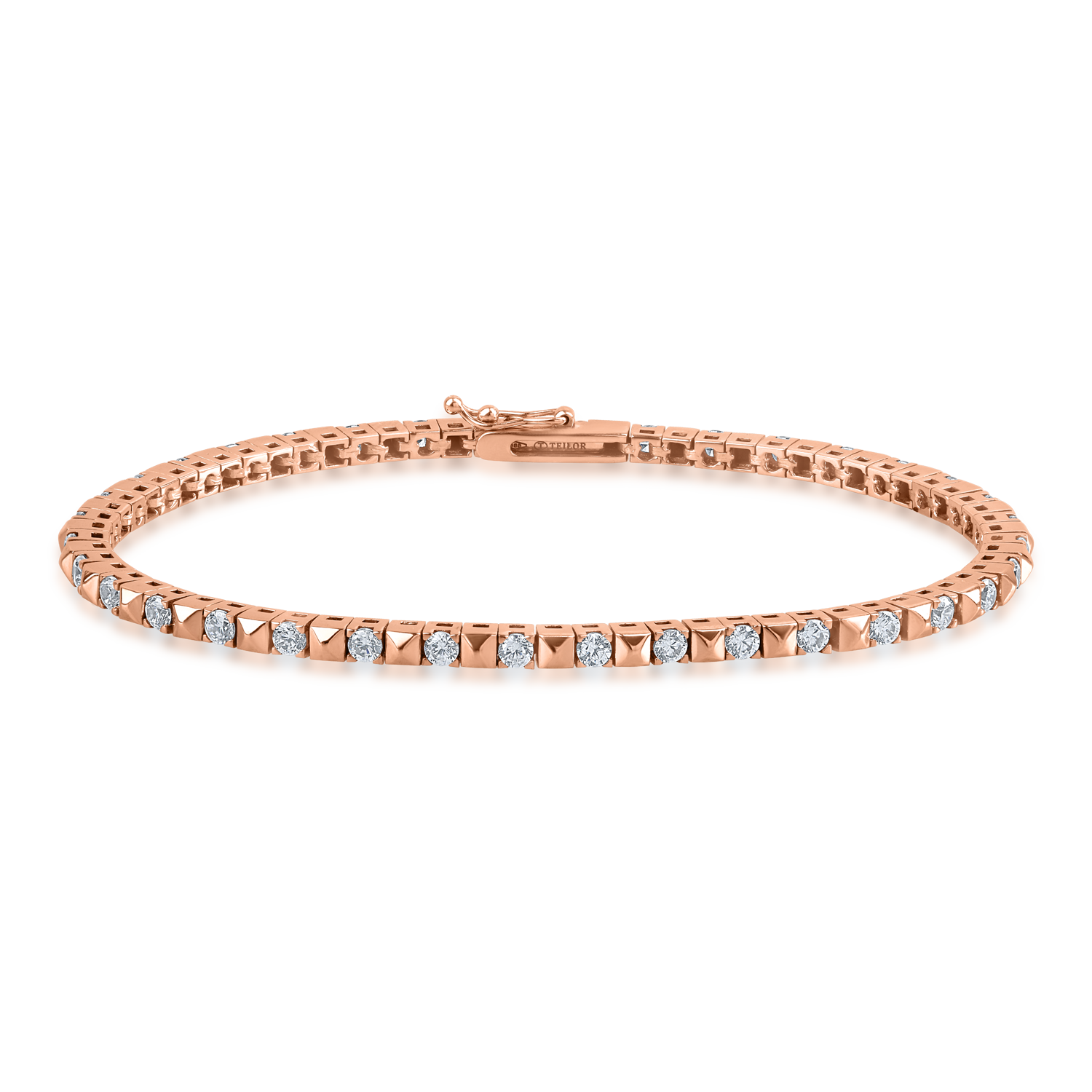 Rose gold tennis bracelet