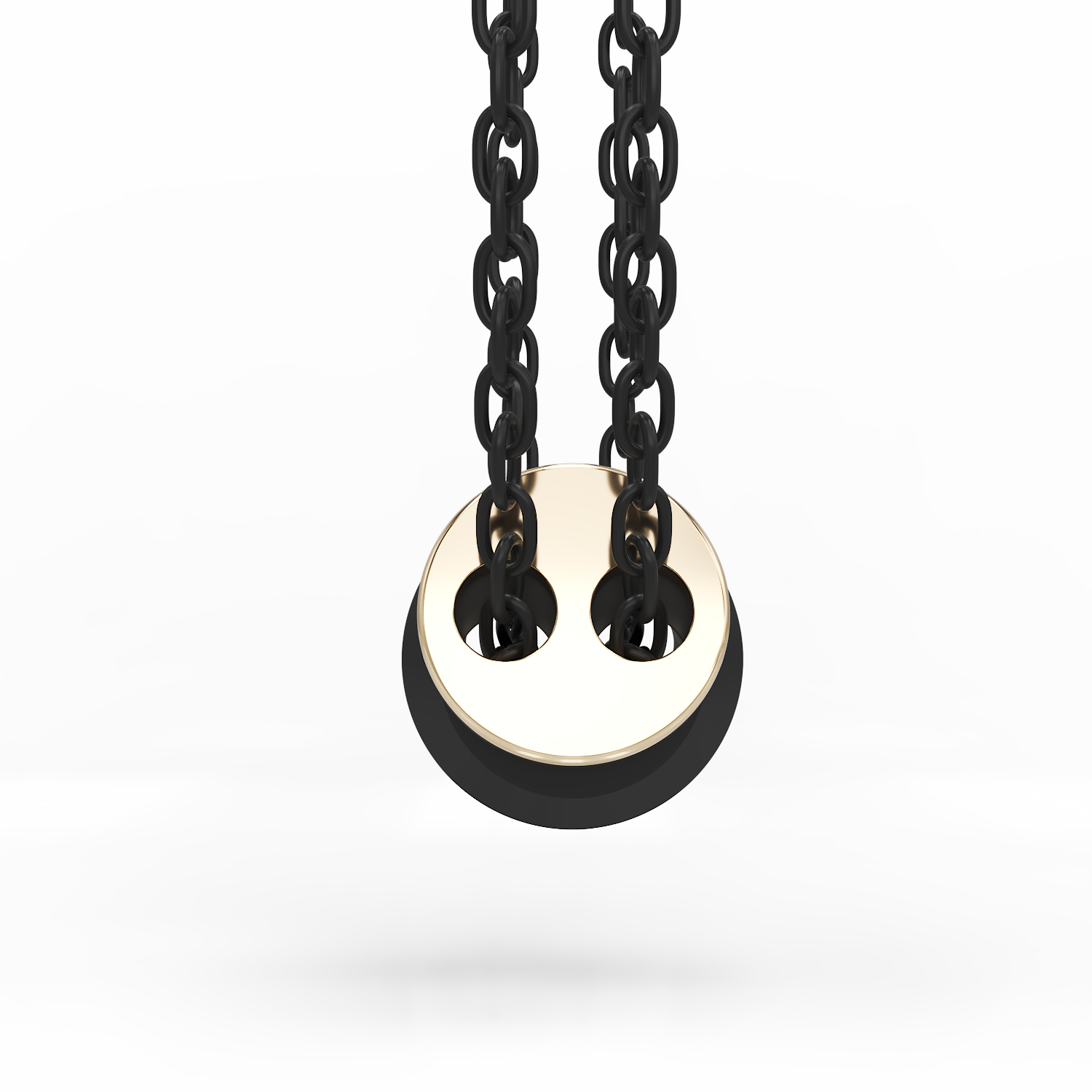 Double Skyline Black pendant necklace