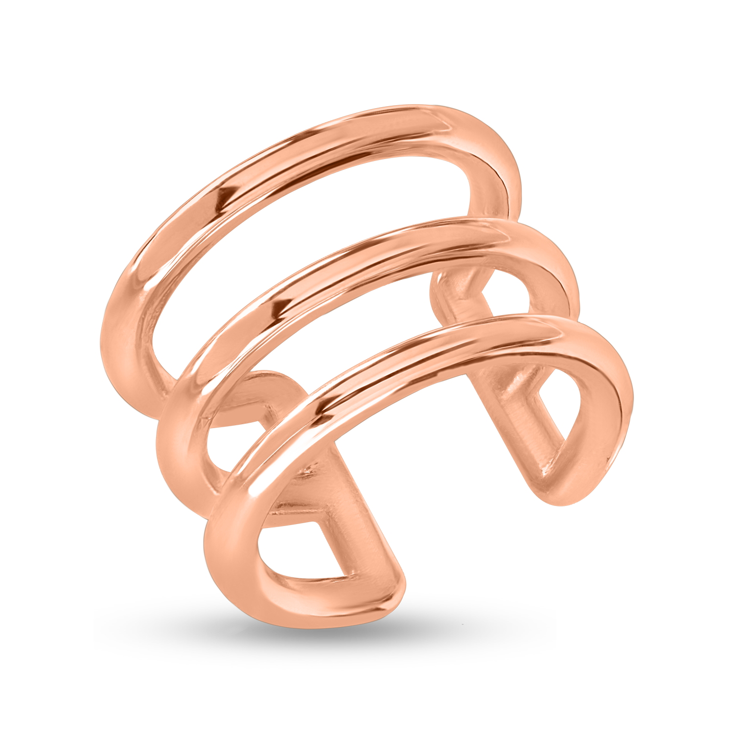 Cercel ear cuff din aur roz Accessories