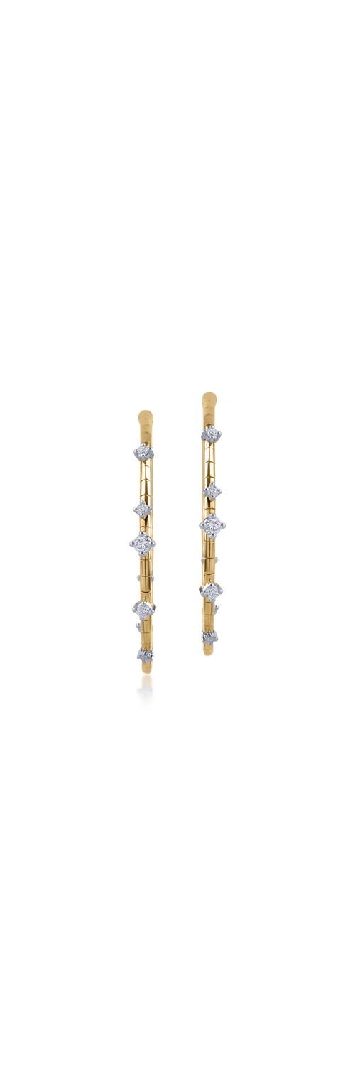 Yellow gold earrings with 0.49ct diamonds