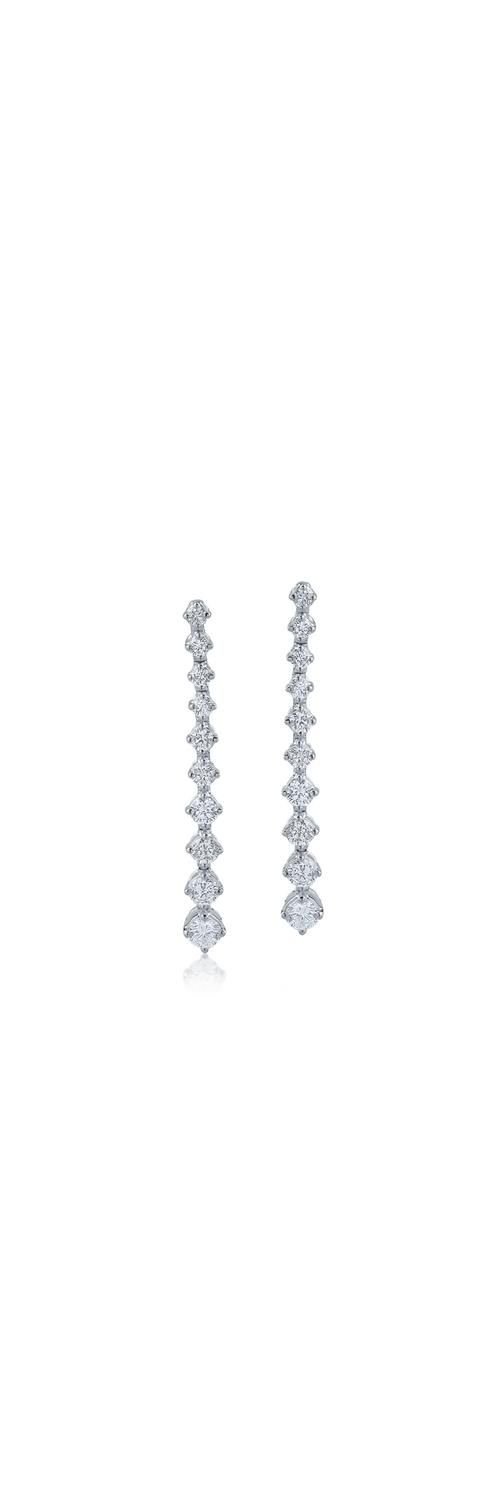 White gold earrings with 1.14ct diamonds