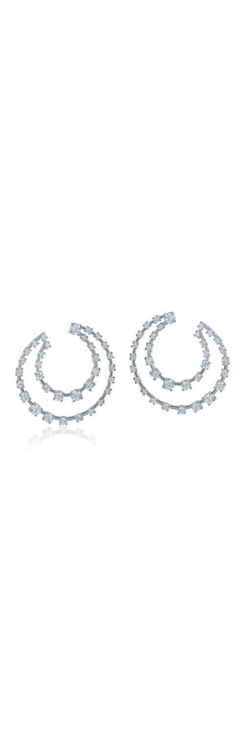 White gold earrings with 1.63ct diamonds