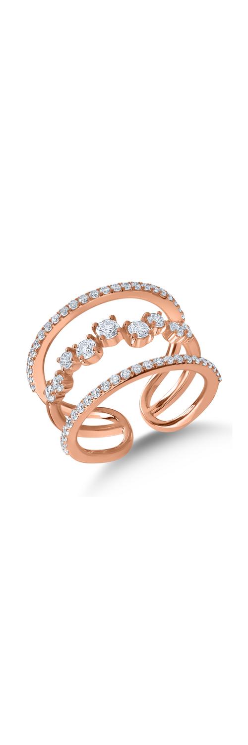 Rose gold ring with 1.03ct diamonds