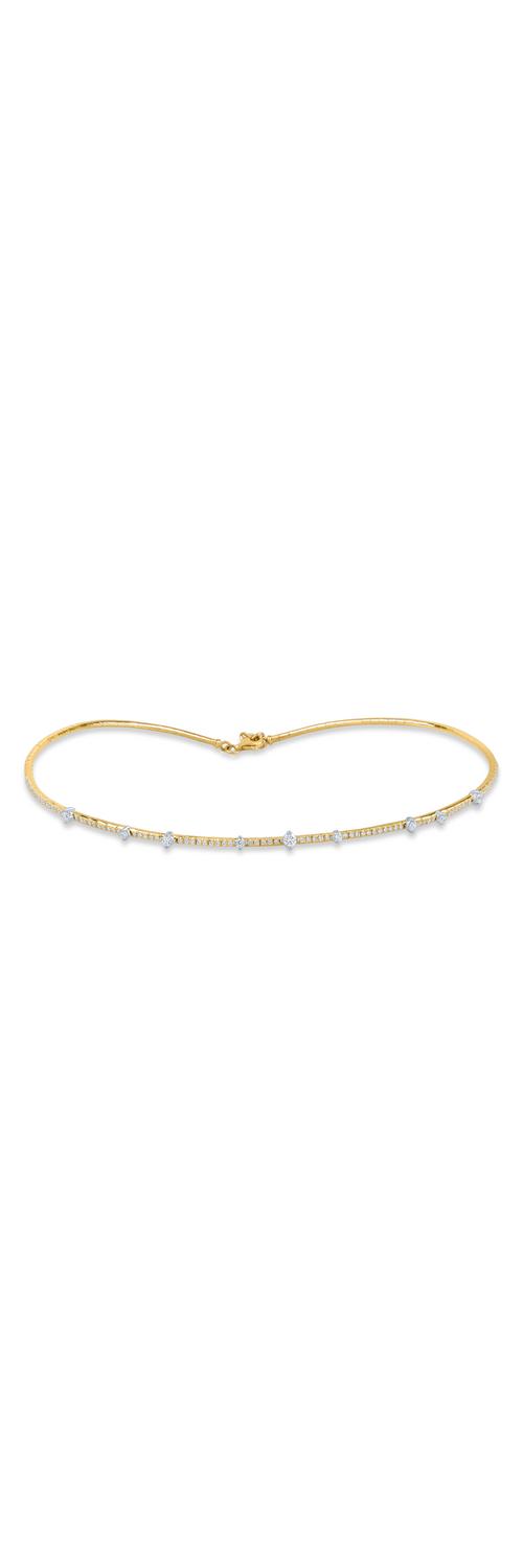 Yellow gold necklace with 1.03ct diamonds